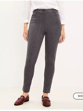 LOFT Curvy Sutton Skinny Pants in Texture